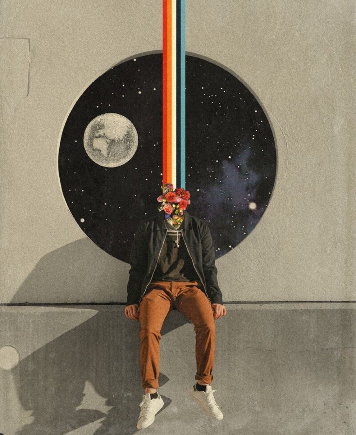 Open door revealing outer space